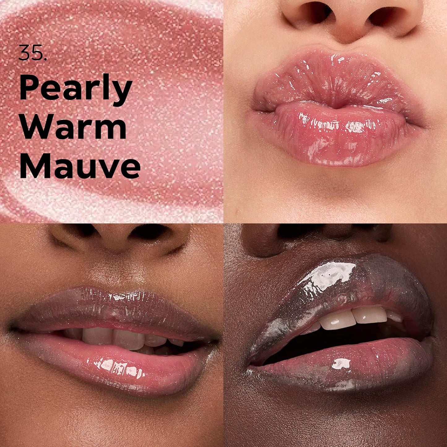 Kiko Milano 3D Hydra Lipgloss / 35 Pearly Warm Mauve