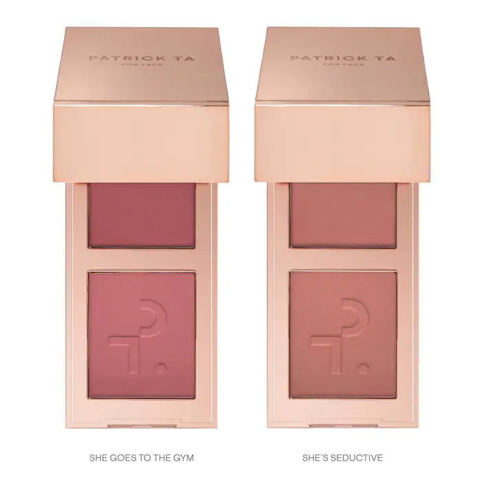 PATRICK TA Mini Must-Have Major Headlines Double-Take Blush Duo Set Rubor Crema Y Polvo